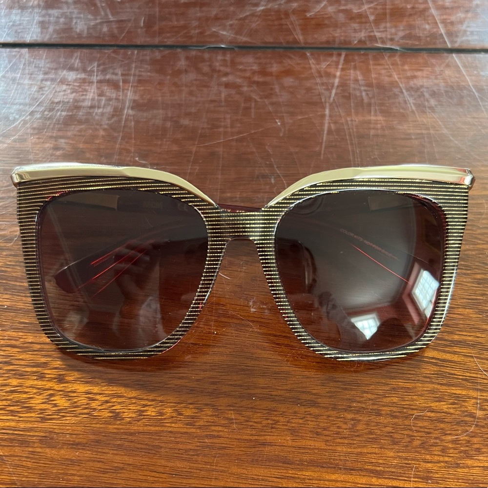MCM Brown Gold Mirror 642S 54mm Sunglasses